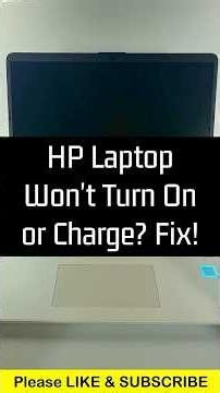 HP Laptop Won't Turn On or Charge Fix!
