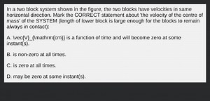 In a two block system shown in the figure, the two blocks have ... | Filo