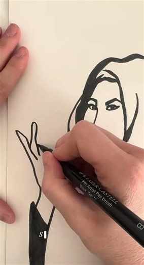 Butterfly Moment | Line Art Drawing