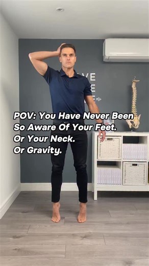Toe Balance Meets Neck Isometric - Stability From The Ground Up Still feet. Strong neck. This drill builds brain-body connection through one of the simplest combinations in movement medicine. 1️⃣ Bilateral Toe Balance Rise onto the balls of your feet as high as you can comfortably go. Stay there. Feel your toes gripping the ground. You’re training the intrinsic foot stabilisers, calf complex (gastrocnemius soleus) and the posterior fascial chain to hold your body upright against gravity. At this