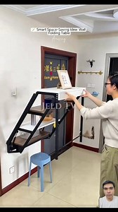 Galing👍 Ctto:📷 👏 Look at this genius wall folding table! Perfect for small spaces—fold it up and it becomes a display. So smart! 😍 📌 Disclaimer: For reaction, educational, and entertainment purposes only. #FoldingTable #SmallSpaceLiving #SpaceSaver #DIYHome #SmartIdeas #LifeHacks #ReactionVideo | Jeld TV