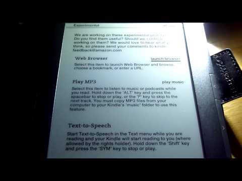 Kindle 3 Browser interface