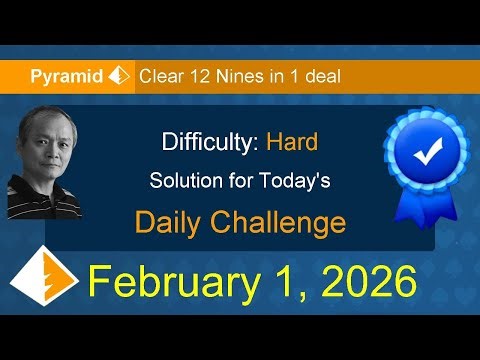 Microsoft Solitaire Collection: Pyramid - Hard - February 1, 2026