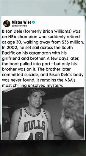 Brian Williams was an NBA champion who suddenly retired and later disappeared mysteriously #nba