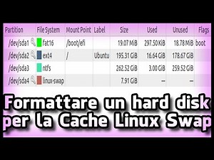Come formattare un hard disk per la Cache Linux Swap