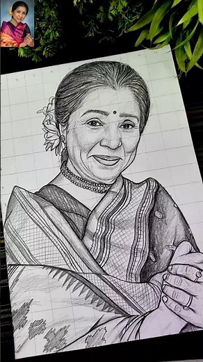 RIP 🥺💔 Asha Bhosle Drawing✨ Legendary Singer Asha Bhosle Art Tribute #shorts #ashabhosle #rip #art