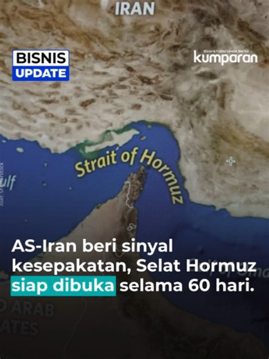Amerika Serikat (AS) dan Iran memberi sinyal kesepakatan terkait perpanjangan gencatan senjata selama 60 hari. Dalam masa itu, kesepakatan juga mencakup pembukaan Selat Hormuz. Dikutip Bloomberg, seorang pejabat AS menyebut bahwa dengan kesepakatan itu Iran dapat menjual minyak secara bebas. “Selama periode 60 hari tersebut, Selat Hormuz akan dibuka tanpa biaya dan Iran akan setuju untuk membersihkan ranjau yang telah mereka pasang di selat tersebut agar kapal dapat melewatinya dengan bebas,” tu