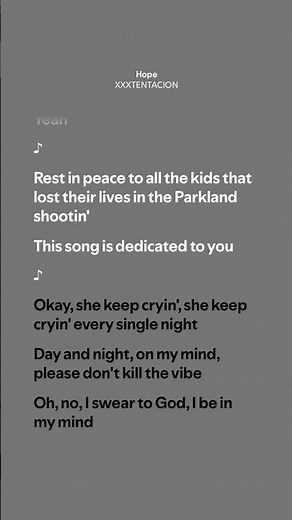Hope - XXXTENTACION (Lyrics)