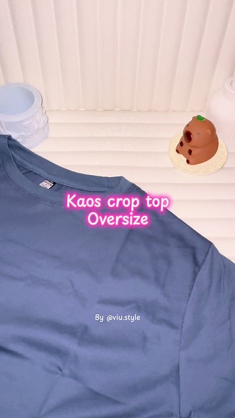 Trendy Kaos Crop Top Oversize for Women