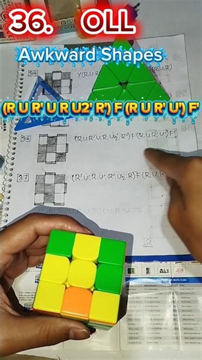 36.OLL solve #Rubikscube #OLLSolve #Fingertrick #Awkwardshapes #Shortsvideos