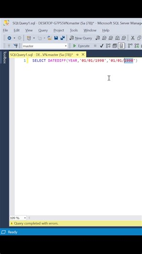 DATEDIFF() Function in SQL Server | Date Difference Explained #coding #databaseconcepts #database
