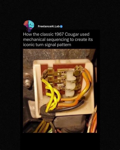 The 1967 Mercury Cougar used a mechanical sequential turn signal system that worked long before