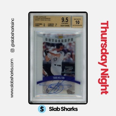 2001 TOPPS HD #HDA1 TODD HELTON CLEAR AUTO SSP BGS 9.5 | eBay