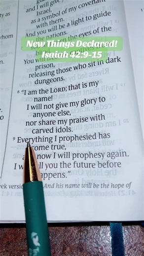 New Things Declared in Isaiah 42:9-15