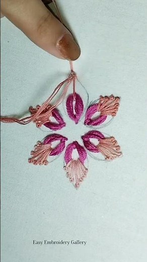 5 Minute Embroidery Flower For Beginners | Pistil Stitch & Lazy Daisy Flower Designs #embroidery