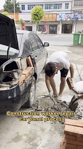 2.9M views · 6.6K reactions | What happen if construction worker repair car panel process. #mechanic #mechanicsteve #restoration #carpanel #automobile #automechanic | Mechanic Steve | Facebook