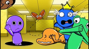 Obunga和Rainbow Friends in The Backrooms -第二部分| Roblox Rainbow Friends动画--