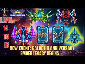 Galaxy Attack Alien Shooter Galactic Anniversary – Levels 14-16 (Ember Legacy Part 4)