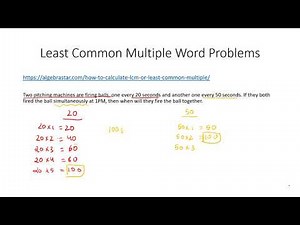 Least Common Multiple-Word Problems