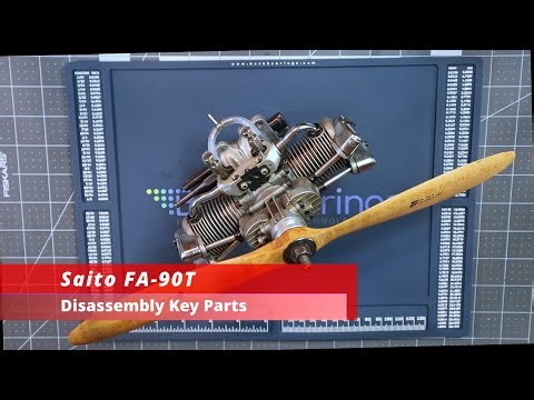 Saito FA-90T Disassembly Key Parts