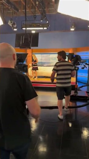 Behind the scenes footage at the Fox TV station