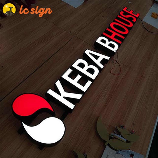 LC Sign Custom Outdoor Stainless Steel 3D Illuminated Letter Led Sign for Barber Shop