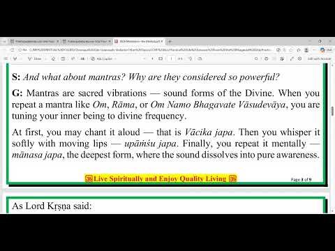 Practical Life Lessons from the Bhagavad Gītā Video 0026