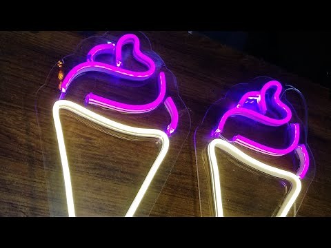 How To Make Flexible LED Neon Sign I Ice Cream Neon Sign I Signcraft Hacks