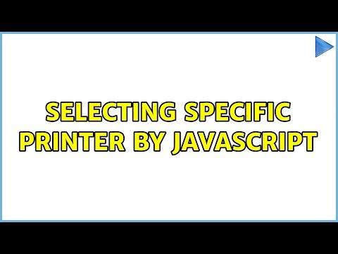 Selecting specific printer by javascript (2 Solutions!!)
