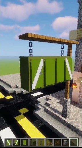 How to make a highway road sign in minecraft #minecraft #shorts #tutorial