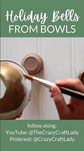 Turn Dollar Store Bowls into Jumbo Holiday Bells #shorts