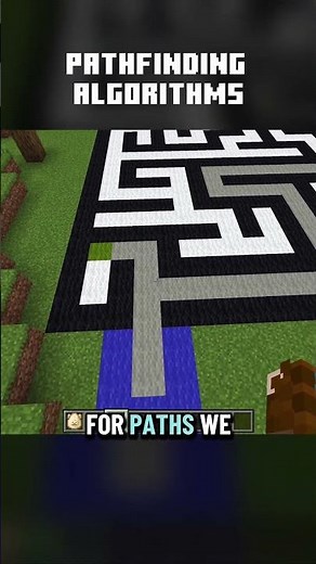 I made an algorithm that finds the best path for any maze 😎 #minecraft