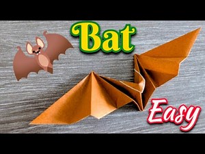 SUPER EASY BAT Anyone Can Make! Step By Step Origami Bat