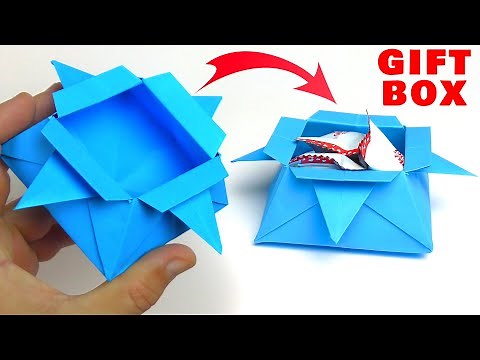 Christmas Star Box Easy DIY [No Glue]. How to make paper gift box origami