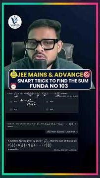 JEE Main 2021 Function Series Question | Smart Trick to Find the Sum 🔥 | Maths With Vishal#shorts