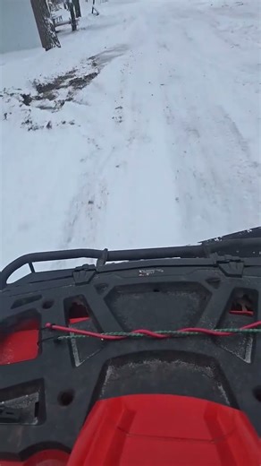 #snowplowing with a fourwheeler #Polaris #wheeling
