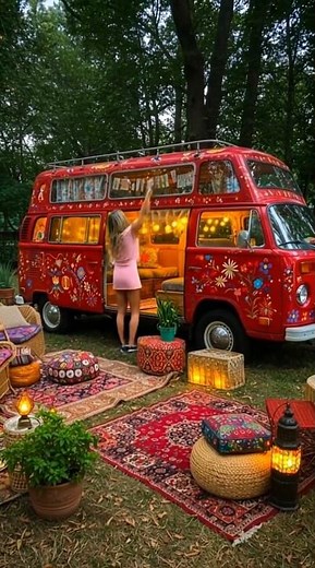 She Restored an Abandoned Camper Van Into a Magical Boho Hideaway