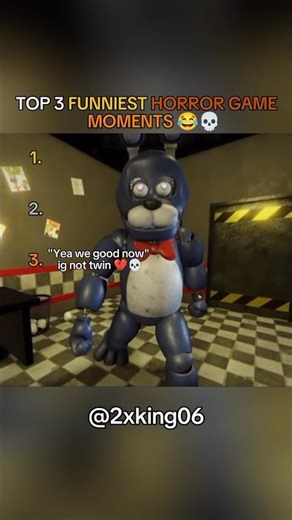Top 3 FUNNIEST HORROR GAME MOMENTS 😂💀 (He Cannot Be That Fast) #fnaf #horrorgame #scary