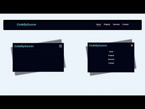 Professional Navbar Design Using HTML CSS JS | Mobile First Approach