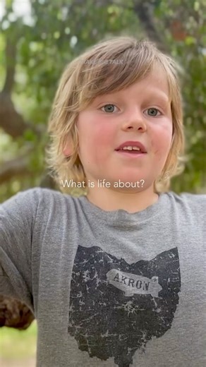 401K views · 213 reactions | Only 6 years old and wise beyond his years!!! I met him playing on a tree in the park. Thank you, Atticus, for making Big Talk and sharing some kind thoughts for the world!  #makebigtalk #bigtalk #kidstalk #kids #kindness #hope #children #6yearsold #oldsoul #positivity | BIG TALK | Facebook