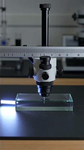To determine the refractive index of a glass slab using a travelling microscope.