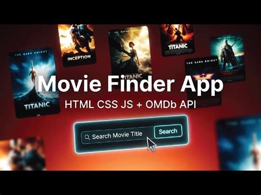 Build Real-World Movie Search App | HTML CSS JS Fetch API | Bikash Biswas