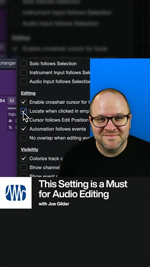 Did you know the Select Tool can also move the cursor in Studio One? This simple feature is a great way to improve your editing workflow! Learn more in the full video: https://bit.ly/49b0kTd | PreSonus