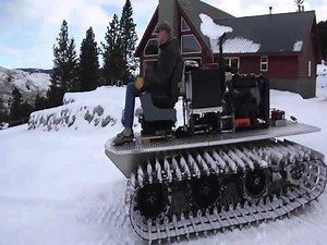 Home Built Snow-Cat Test Drive