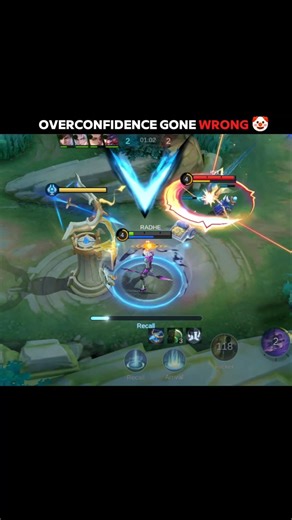 OVERCONFIDENCE GONE WRONG 🤡#mlbb #mobilelegends #funnymoment #gamingshorts