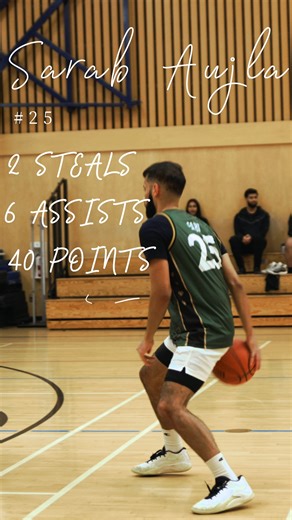 Roundball BC on Instagram: "@aujlasarab25 came out locked in, dropping 40 points in a dominant season opener for Shuds. An unreal 11 shots made from deep turning the gym into his personal shooting range. On top of the scoring spree he had 2 steals converted into points and 6 clean assists, making plays on both ends of the floor, helping Shuds defeat West Coast Snappers 110-52"