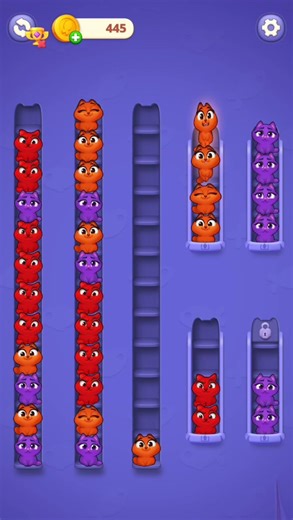 Kitty Sort - Gameplay Walkthrough (iOS & Android) Level 54 #shorts #games #funny