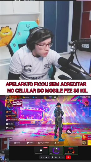 Apelapato no Mobile: 85K no Free Fire! 😱