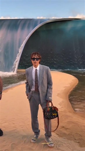 j hope at the Louis Vuitton SS27 men’s show in Paris #btsjhope #btsshort