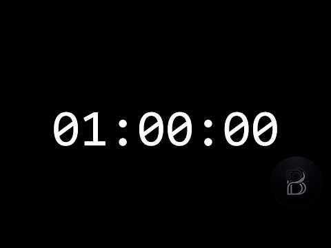 1 Hour Countdown Timer with Black Screen | Productivity & Dark Mode Study